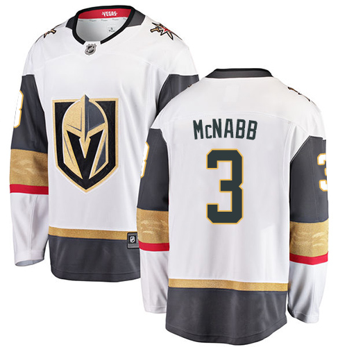 Youth Vegas Golden Knights #3 Mcnabb Fanatics Branded Breakaway Home White Adidas NHL Jersey